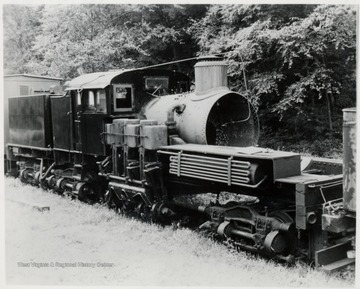 Train engine with boiler removed.  Cass, W.V.   C/H 3131 Class C70 BH 1920.