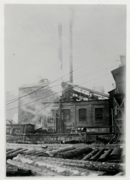 Cass Mill and two of its smoke stacks.