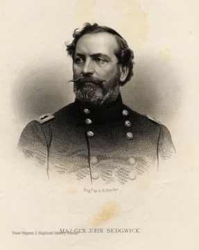 Engraving of Major General John Sedgwick.  