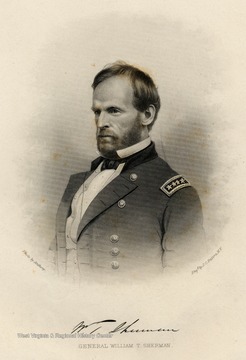 Engraving of General William T. Sherman.