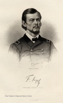 Engraving of Major General Franz Sigel.  G.P. Putnam.
