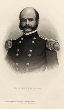 Engraving of Brig. Gen. A.E. Burnside.