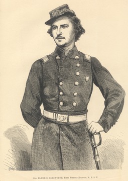 Sketch of Colonel Elmer E. Ellsworth, First Firemen Zouaves, N.Y.S.V.