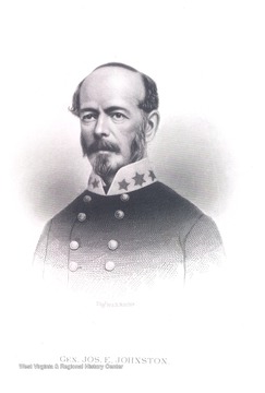 Engraved portrait of General Joseph E. Johnston.