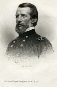 Engraved portrait of Major General E.D. Keyes.