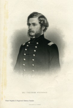 An engraving of Major Theodore Winthrop.