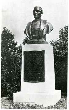 West Virginia's Memorial to the Fourth WV Infantry at Vicksburg National Military Park. The shaft is sermounted by a colossal bronze bust of General Arza M. Goodspeed, who was killed in the May 19th assault on the city's defensive works.    See West Virginia Collection Pamphlet 6610 and Boyd Stutler's 'WV in the Civil War.'
