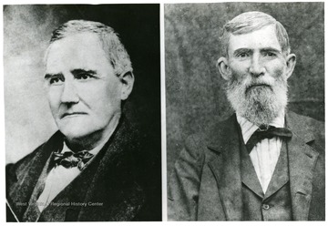 Peregrine Hays 'Left' and Geo. W. Silcott, 'Moccasin Ranger' diplomats who negotiated the Spencer Truce. General Kelly dissented. See West Virginia Collection Pamphlet 6610 and Boyd Stutler's 'WV in the Civil War.'