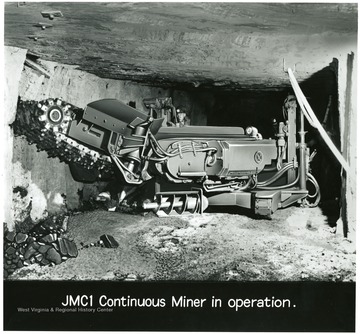 Man operating a JMC1 continuous miner. 