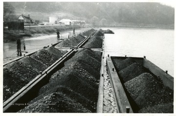Coal on barge outside of Granville, W. Va. 