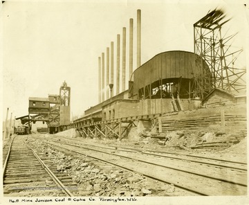 Train tracks next to the No. 8 Mine, Jamison Coal and Coke Co. in Farmington, W. Va. 