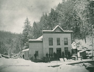 The Yukon-like scene shows the company store and offices of the Louisville Coal and Coke Company located at Goodwill in Mercer County, W. Va., ca. 1890.