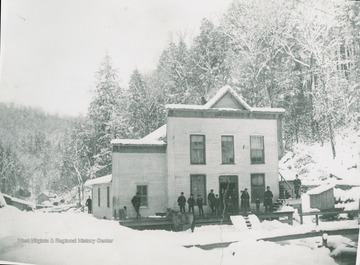 The Yukon-like scene shows the company store and offices of the Louisville Coal and Coke Company located at Goodwill in Mercer County, W. Va., ca. 1890.