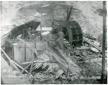 Ruins of the fan and boiler house after the Monongah explosion.