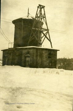 Water tank in the winter.