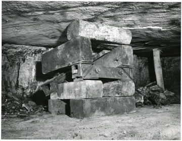 'Modified Longwall Mining with a German Coal Planer. Progress Report 2: Completion of Mining in three Adjacent Panels in the Pocahontas No. 4 Coal Bed, Helen, W. Va.'If this photograph is used for publication, please give credit to the Bureau of Mines, United States, Department of Interior.