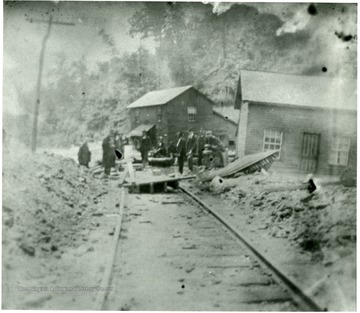 Flood damage to new tracks, Louisville Coal and Coke Co., Goodwill, W. Va.