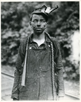 Lewis Hine, photographer took this picture of a young driver in Brown Mine, Brown, W. Va. 