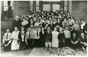 Group portrait of High School children at Winding Gulf Colliery Co., Winding Gulf, W. Va.