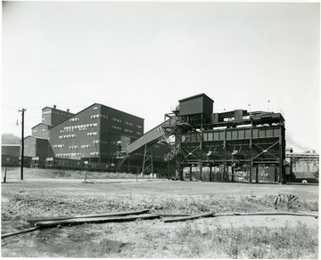 View of the Mathies Mine buildings.