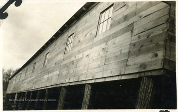 Close view of a barrack at Meriden, W. Va.