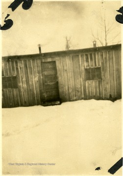 Front door of a barrack at Howesville, W. Va.