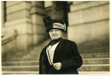 A portrait of Mother Jones, a prominent American labor and community organizer.