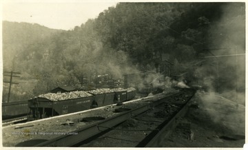 Smoke rises from the coke ovens at Fire Creek.