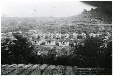 'I-79 went through this area. None of these buildings are standing. Shack would be to the extremem right (out of picture). Pursglove school outhouses are behind school buildings.'