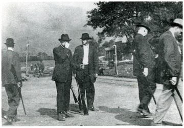 Mine guards carrying guns at Paint Creek.