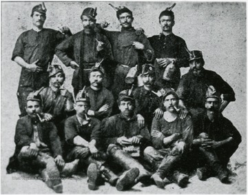 'Group of typical foreign-speaking miners in the Schuylkill region.'