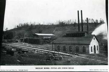 Beckley Slope Mine Tipple and Powerhouse operated by Beckley Coal and Coke Co. of Raleigh County.