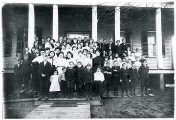 Group portrait of students and teachers at the Alderson Baptist Academy, Alderson, W. Va.