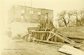 'One of the trusses as it was moved to Arthurdale.' 