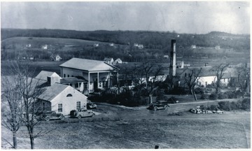 View of the community center and the surrounding farms.