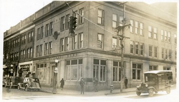 First National Bank of Bluefield, W. Va. in downtown Bluefield on the corner of a street.