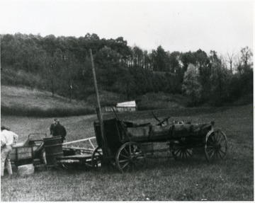 Wagon sold at an auction typical of the ones made at Bulltown.
