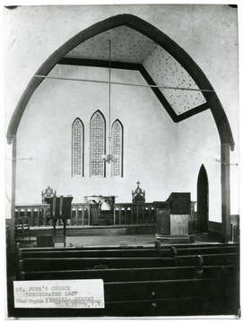 'Consecrated in 1837. Located on Virginia St., Charleston, W. Va.'