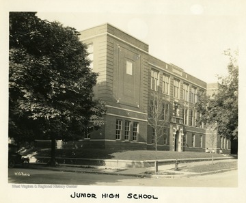 View of a Junior High School building in Elkins, West Virginia.