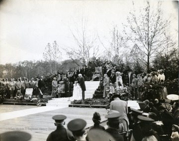 The crowning of the new Queen at the Forest Festival in Elkins, West Virginia.