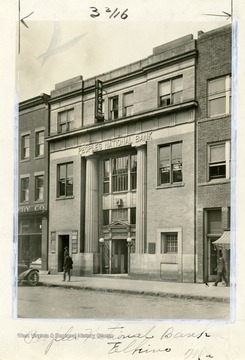 Peoples National Bank, later Tygarts Valley National Bank, located on Davis Avenue in Elkins, West Virginia.