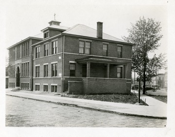 View of St. Brendan's Parchial School and Convent on Randolph Avenue in Elkins, West Virginia.