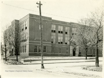 View of Central School building on Second Street in Elkins, West Virginia.