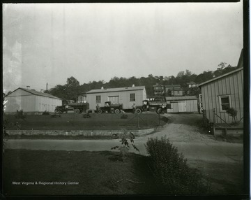 Various buildings and trucks of the Standard Oil Company in Grafton, West Virginia.