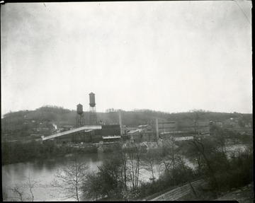 View of the Hazel Atlas Glass Company from across the river.
