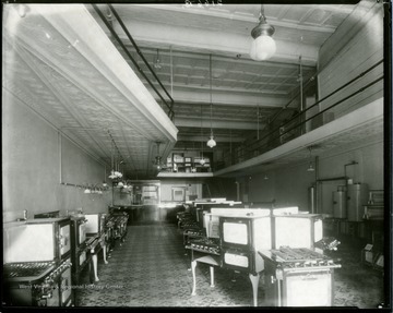 Ovens and stoves inside the Pittsburgh and W. Va. Gas Company store in Grafton, W. Va.