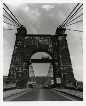 'Wheeling Suspension Bridge, in Wheeling, West Virginia is an American classic built in 1849.'