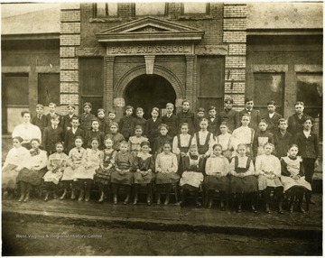 Group portrait of students at East End School.