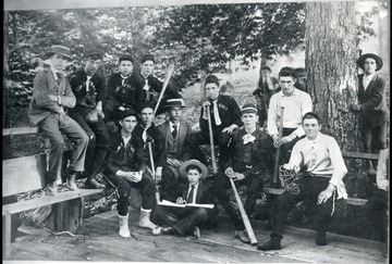 Group of boys in the Grafton Baseball Club.