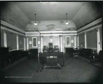 The interior the Masonic Lodge Hall.